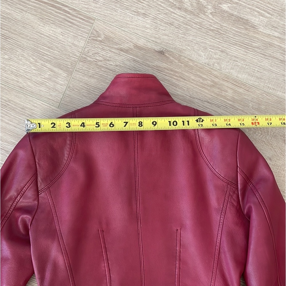 Banana Republic Burgundy Leather Jacket in XS - Picture 12 of 16